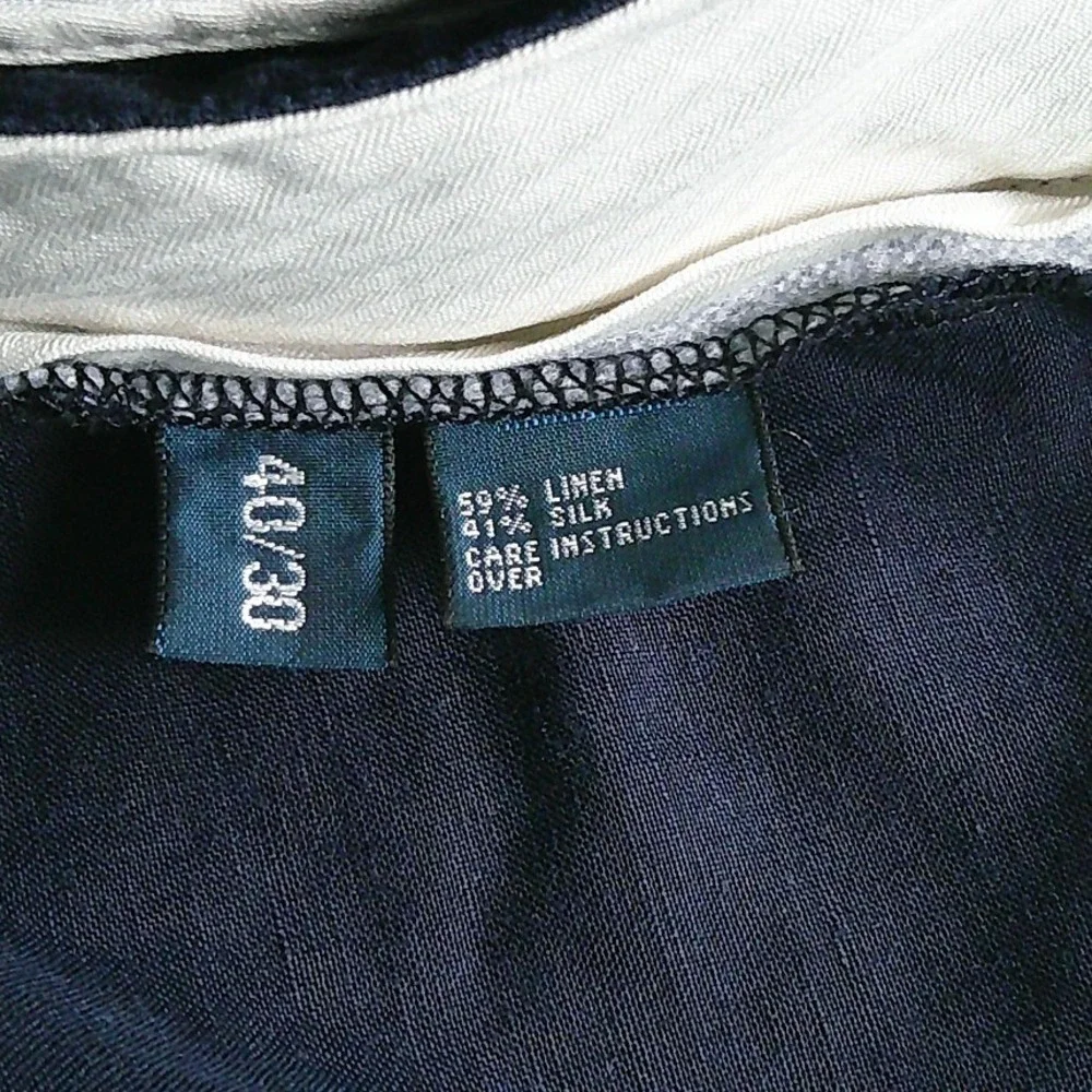 Polo Ralph Lauren Trousers Mens 40/30 Navy Blue Linen Silk Blend Flat Front